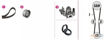 Водяной насос + комплект зубчатого ремня BEHR HELLA SERVICE HELLA купить