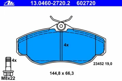 Комплект тормозных колодок, дисковый тормоз ATE купить
