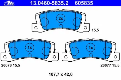 Комплект тормозных колодок, дисковый тормоз ATE купить