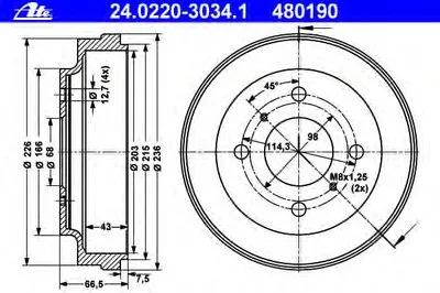 Тормозной барабан ATE купить