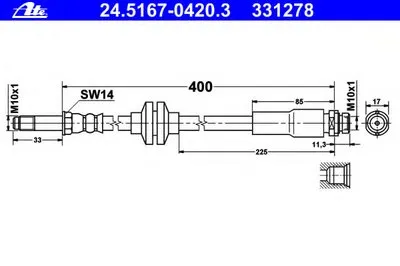 Тормозной шланг ATE купить