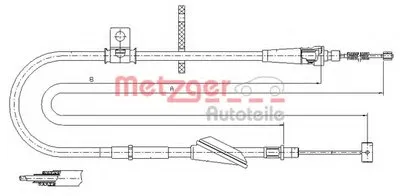 Трос, стояночная тормозная система COFLE METZGER купить