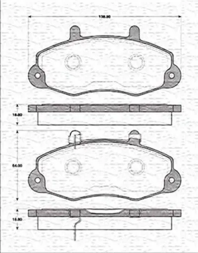Комплект тормозных колодок, дисковый тормоз MAGNETI MARELLI купить