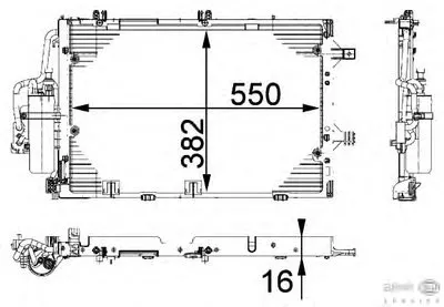 Конденсатор, кондиционер BEHR HELLA SERVICE купить