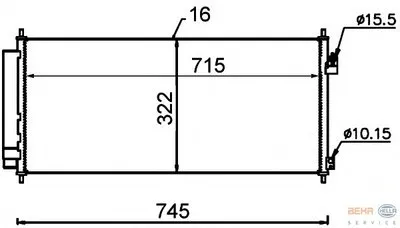 Конденсатор, кондиционер BEHR HELLA SERVICE купить