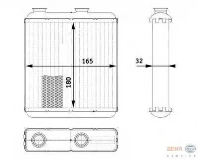 Теплообменник, отопление салона BEHR HELLA SERVICE купить