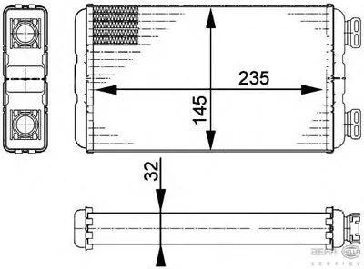 Теплообменник, отопление салона BEHR HELLA SERVICE купить