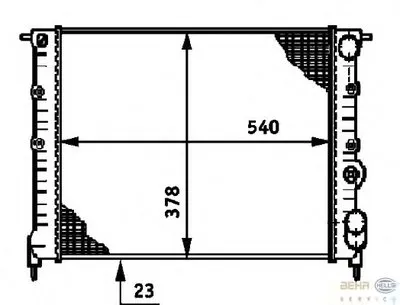 Радиатор, охлаждение двигателя BEHR HELLA SERVICE купить
