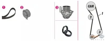 Водяной насос + комплект зубчатого ремня BEHR HELLA SERVICE купить