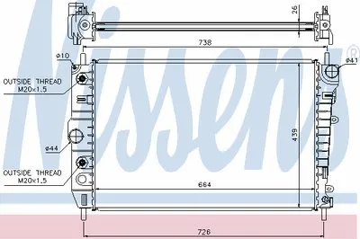Радиатор, охлаждение двигателя NISSENS купить