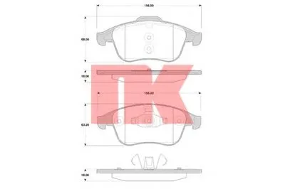 Комплект тормозных колодок, дисковый тормоз NK купить
