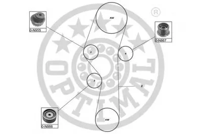 Комплект ремня ГРМ OPTIMAL купить