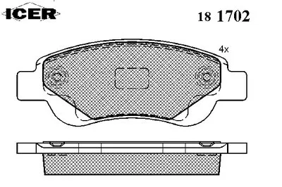Комплект тормозных колодок, дисковый тормоз ICER купить