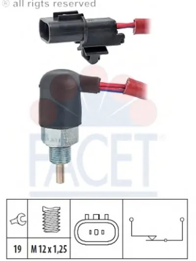Выключатель, фара заднего хода FACET купить