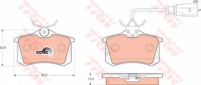 Комплект тормозных колодок, дисковый тормоз COTEC TRW купить