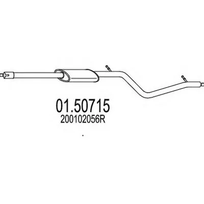 Средний глушитель выхлопных газов MTS купить