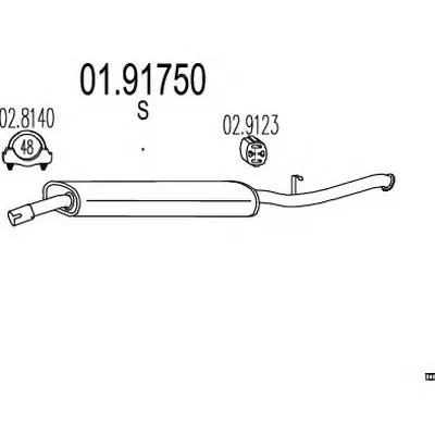 Глушитель выхлопных газов конечный MTS купить