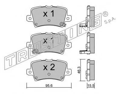 Комплект тормозных колодок, дисковый тормоз TRUSTING купить