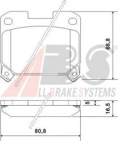 Комплект тормозных колодок, дисковый тормоз A.B.S. купить