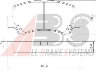 Комплект тормозных колодок, дисковый тормоз A.B.S. купить