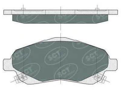Комплект тормозных колодок, дисковый тормоз SCT Germany купить