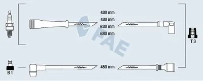 Комплект проводов зажигания FAE купить