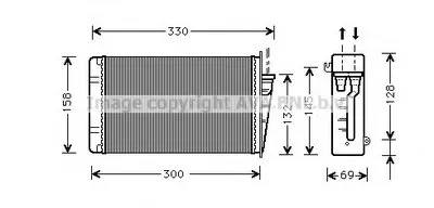 Теплообменник, отопление салона AVA QUALITY COOLING купить