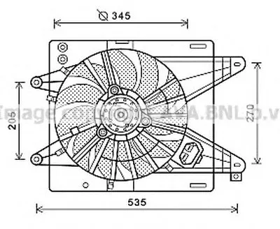 Вентилятор, охлаждение двигателя AVA QUALITY COOLING купить