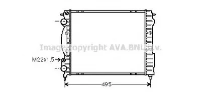 Радиатор, охлаждение двигателя AVA QUALITY COOLING купить