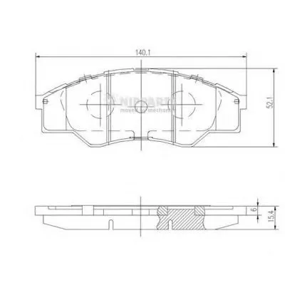 Комплект тормозных колодок, дисковый тормоз NIPPARTS купить