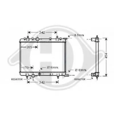 Радиатор, охлаждение двигателя DIEDERICHS купить