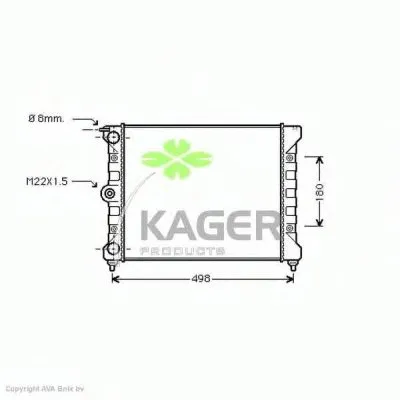 Радиатор, охлаждение двигателя KAGER купить