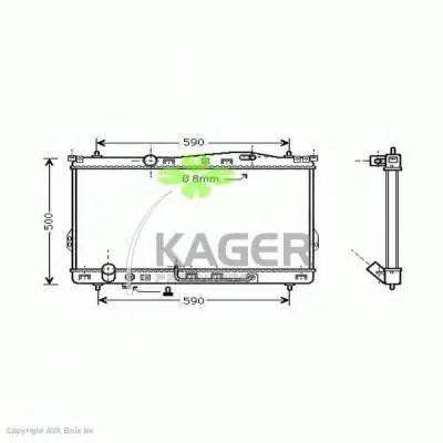 Радиатор, охлаждение двигателя KAGER купить