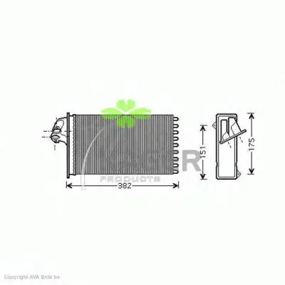 Теплообменник, отопление салона KAGER купить