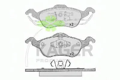 Комплект тормозных колодок, дисковый тормоз KAGER купить