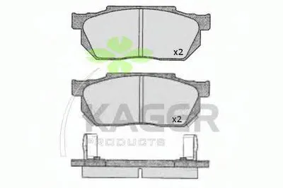 Комплект тормозных колодок, дисковый тормоз KAGER купить