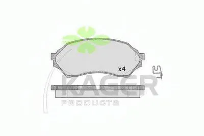 Комплект тормозных колодок, дисковый тормоз KAGER купить