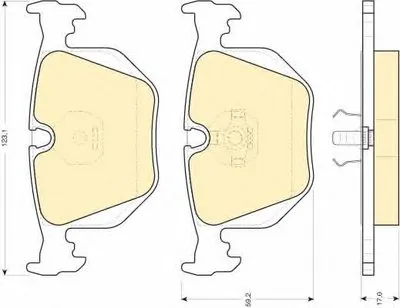 Комплект тормозных колодок, дисковый тормоз GIRLING купить