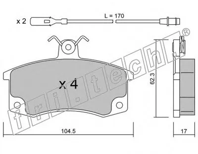 Комплект тормозных колодок, дисковый тормоз fri.tech. купить