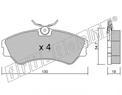 Комплект тормозных колодок, дисковый тормоз fri.tech. купить