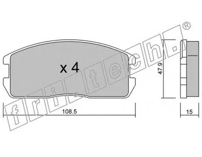 Комплект тормозных колодок, дисковый тормоз fri.tech. купить
