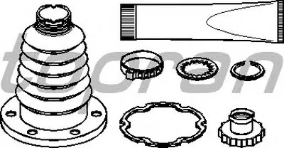 Комплект пылника, приводной вал TOPRAN купить