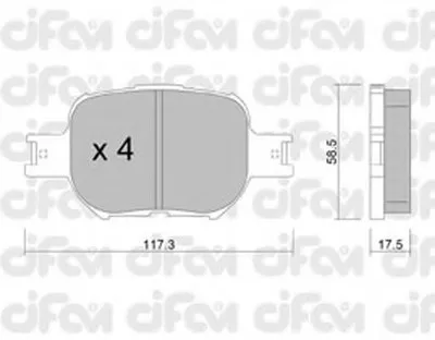 Комплект тормозных колодок, дисковый тормоз CIFAM купить
