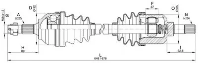 Приводной вал SPIN OPEN PARTS купить