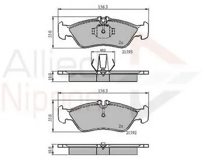 Комплект тормозных колодок, дисковый тормоз ANL Braking COMLINE купить