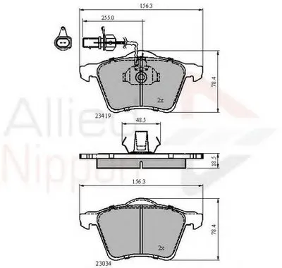 Комплект тормозных колодок, дисковый тормоз ANL Braking COMLINE купить
