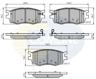 Комплект тормозных колодок, дисковый тормоз Comline COMLINE купить