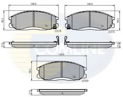 Комплект тормозных колодок, дисковый тормоз Comline COMLINE купить