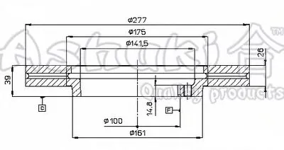 Тормозной диск ASHUKI купить