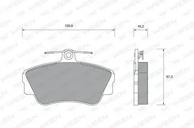 Комплект тормозных колодок, дисковый тормоз WEEN купить
